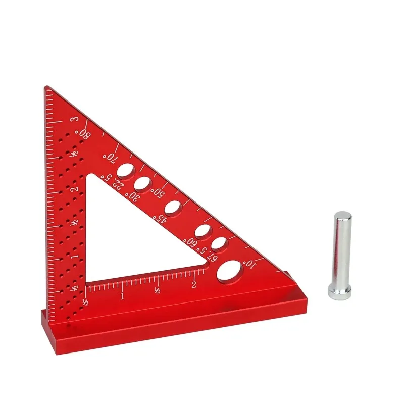 90 degree woodworking square woodworking measurement square marking rule oblique angle triangular ruler with 6mm fixed angle