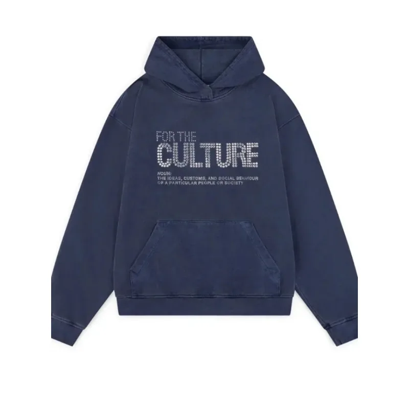 Sudadera con capucha retro Y2K con letras de ladrillo para mujer, estilo urbano americano, personalidad, otoño, sudadera retro para hombre