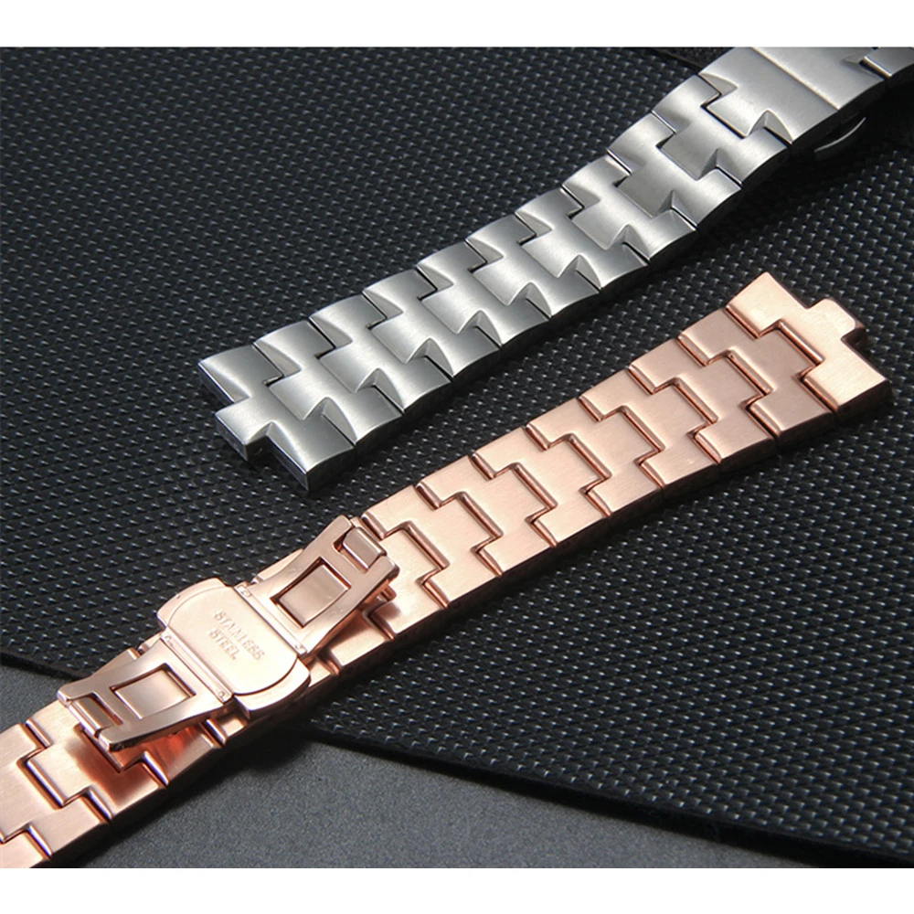 

Convex mouth 7mm 8mm Stainless steel watch strap men's watch band metal chain