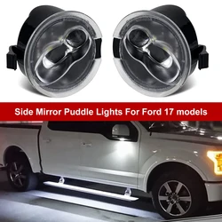 2 adet Tam LED Yan Ayna Su birikintisi Işıkları Ford F150 Kenar Flex Toros LED su birikintisi ışığı Beyaz Işık Su Geçirmez