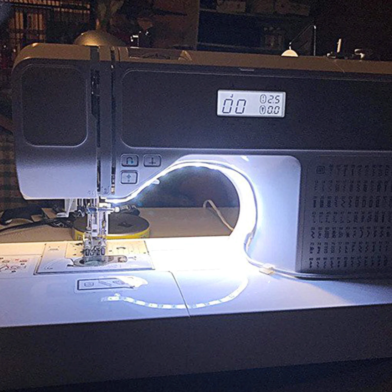 

50cm USB Powered LED Strip Light for Sewing 4000K White Lighting Kit Adhesive Clips Flexible Light Rope