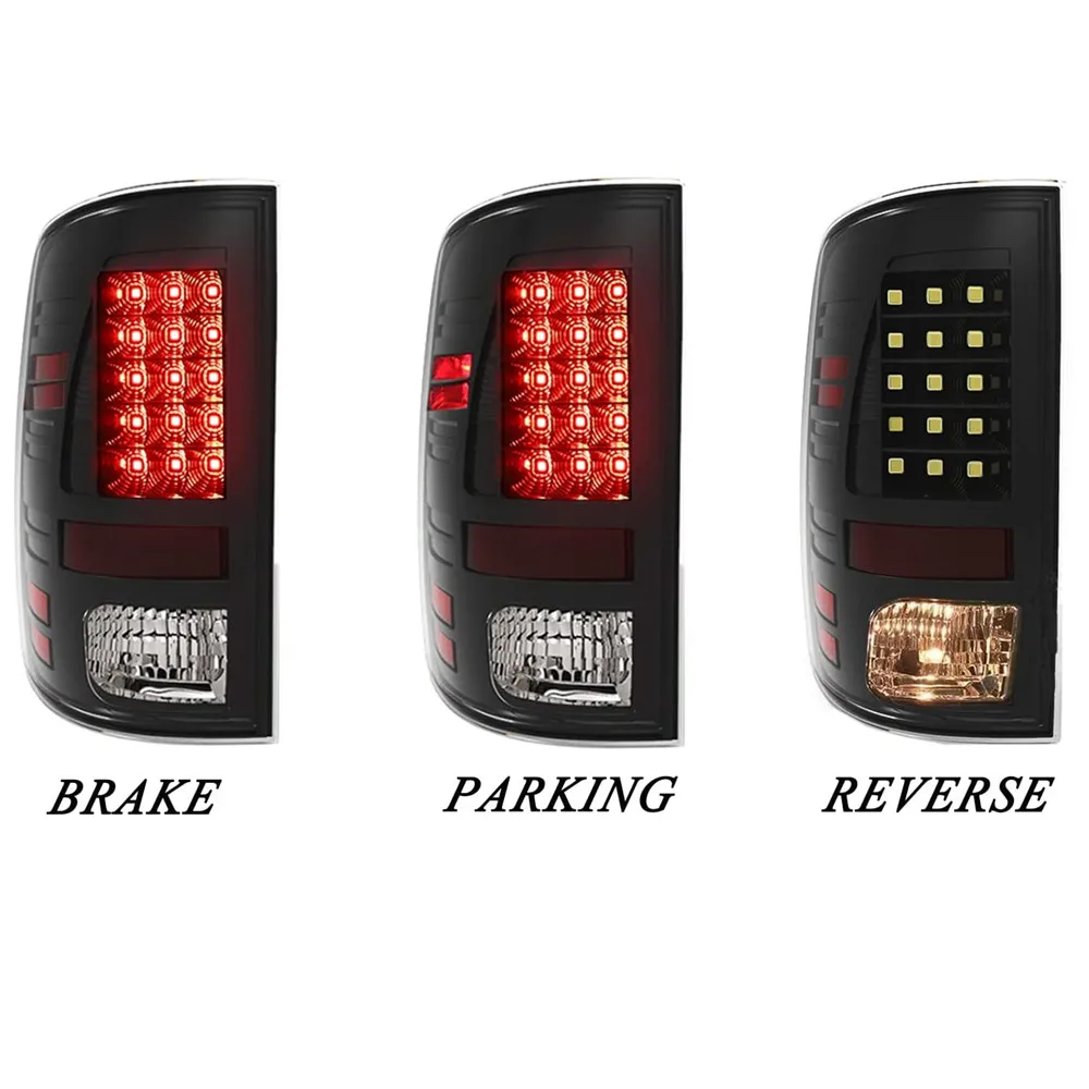 2pc Car Tail Light Assembly For Dodge Ram 1500 2500 3500 2009-2018 Rear Brake Parking Lights Taillights Plug And Play