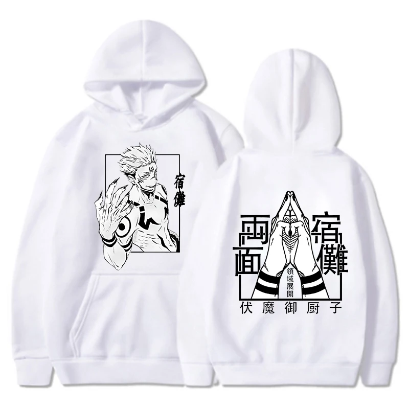 

New Fashion Men Women Hoodies Anime Ryomen Sukuna Printed Sweatshirt Autumn Winter Casual Long Sleeve Hooded Tops