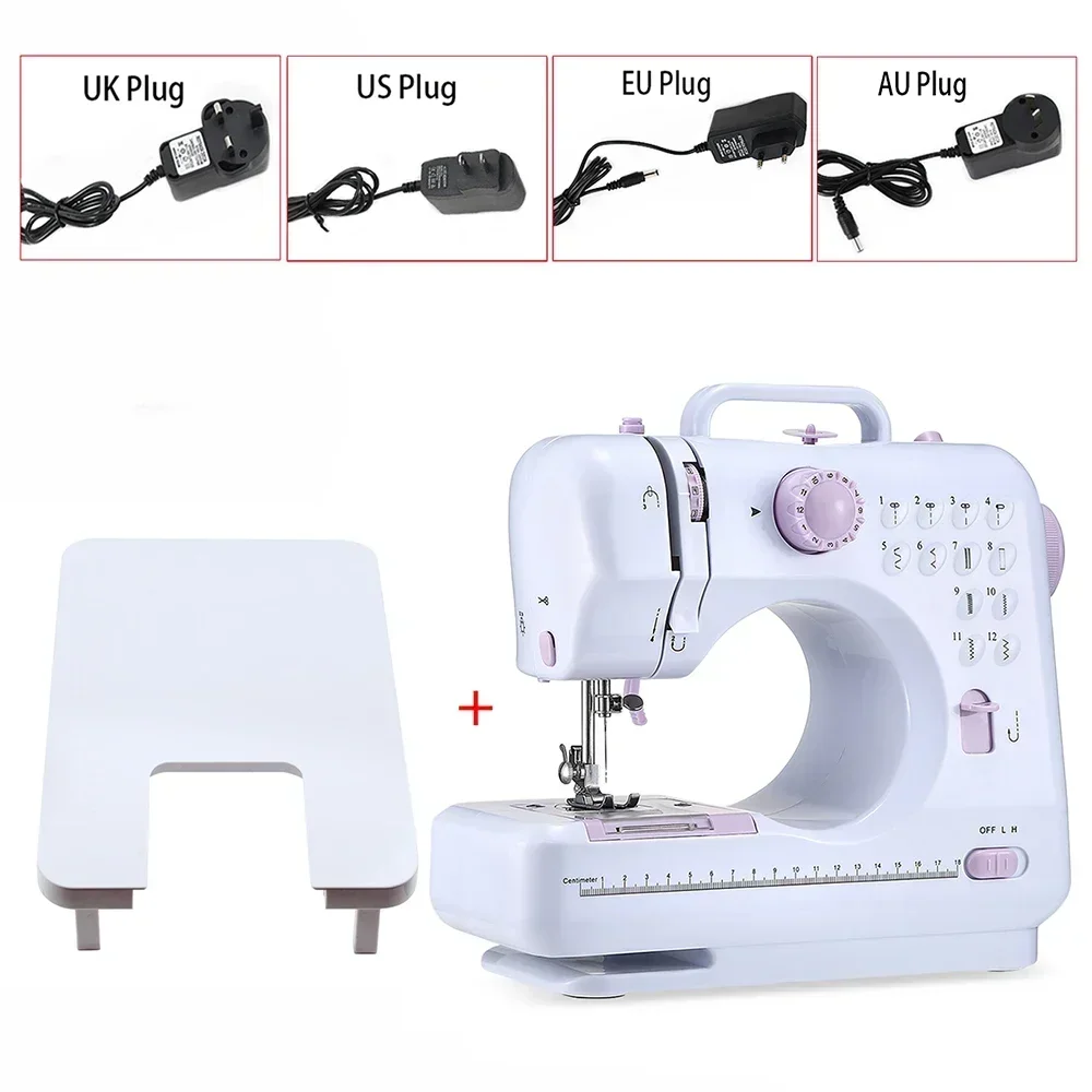 Cheap And Fine Mini Desktop Multiple Electric Sewing Machine Portable Household Needlework Presser Foot Pedal Sew Thick Clothes