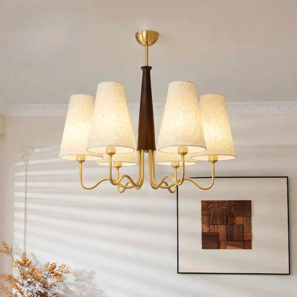 Mid Century Vintage Aesthetics Pendant Lights Hight End Multi Head Hanging Lamps Living Room Bedroom Restaurant Hotel Chandelier