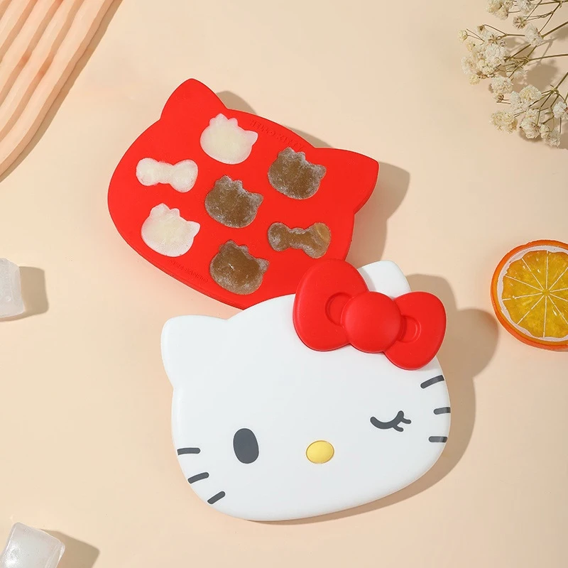 Cute Cartoon Kitty Hangyodon Modeling Food Grade Silicone for Household Use Ice Tray Refrigerator Household Ice Storage Box