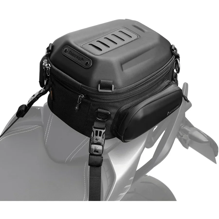 

Expandable Hard Shell Waterproof Motorcycle Tail Bag Rear Seat Luggage Storage Backpack for Motorbike 1218L Capacity Durable an