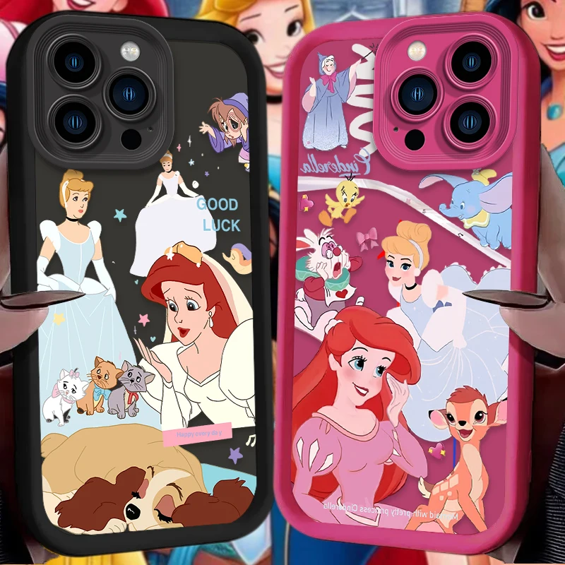 Disney Princess Alice Cinderella Phone Case For iPhone 16 15 14 13 12 11 Pro Max X XS X S Max XR SE 2020 7 8 Plus Silicone Cover