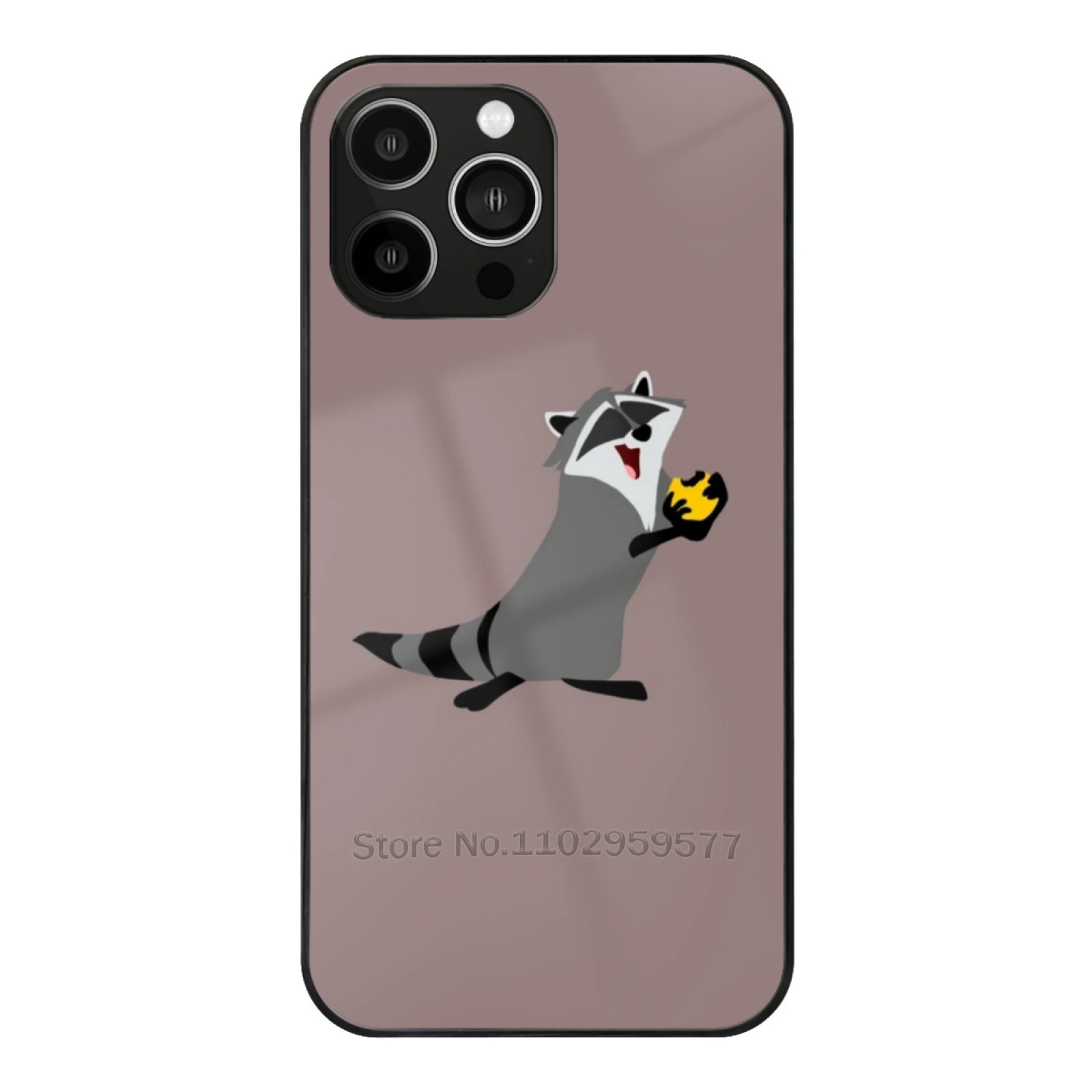 Sneaky Snacker Tempered Glass Case For Iphone 15 14 13 12 11 Pro Max Mini X Xr Xs Max 8 7 Meeko Pocahontas Pocahontas Raccoon