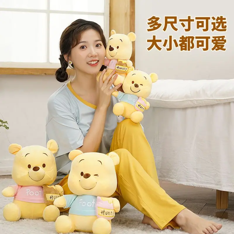 

Оригинальная плюшевая игрушка Винни-Пух от Disney, милая мультяшная подушка-украшение, изысканный подарок для девочек, прекрасный подарок на день рождения