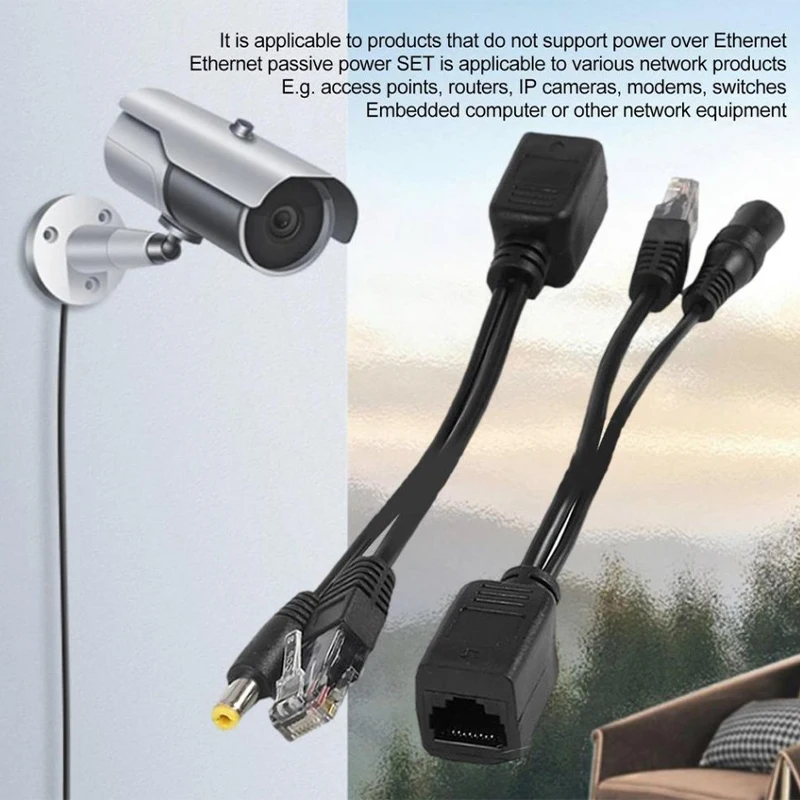 POE Converter Power Cord RJ-45 Network Interface Adapter Cable DC 12V USB Power Splitter Internet Connection Cable For Ip Camera image 5