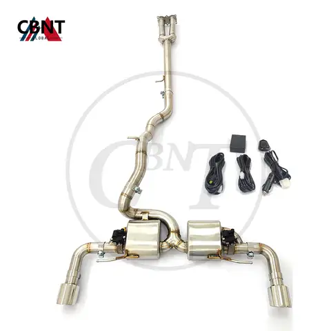 CBNT Valvetronic Exhaust Systems for Volvo V60 S60 XC60 3.0T T6 Catback with Valve Muffler High Quality SS304 Exhaust Pipe