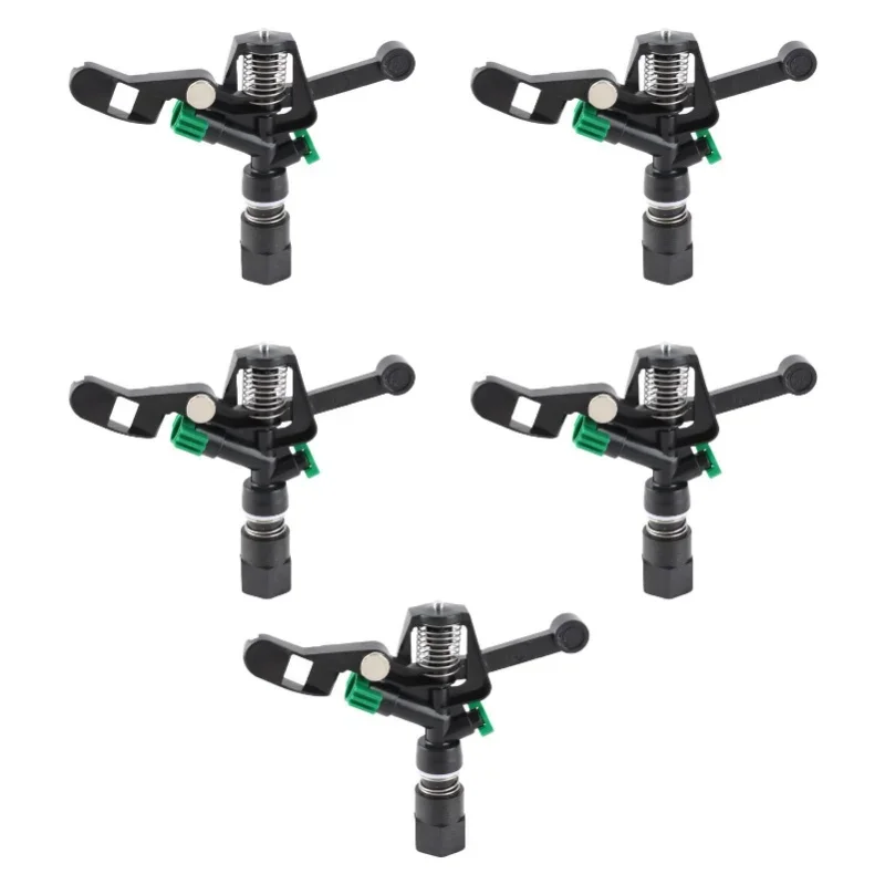 

5Pcs 3/4in DN20 Female Thread Rotating Sprinkler Rocker Nozzle For Garden Lawn