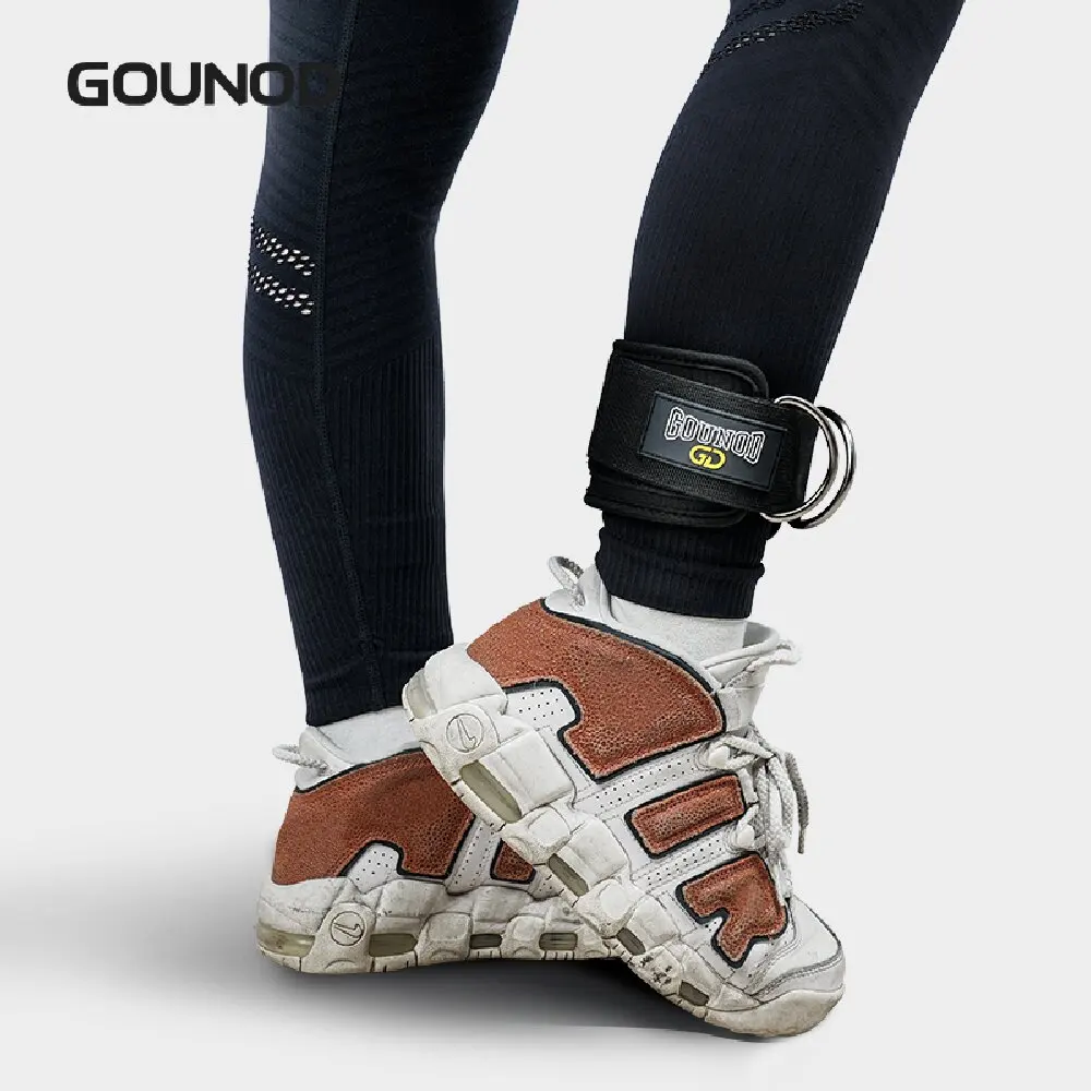 2 قطعة/3 قطعة GOUNOD اللياقة البدنية الكاحل حزام قابل للتعديل D-حلقة دعم الأصفاد رياضة الساق قوة ممارسة بكرة مع مشبك الرياضة الحرس آمنة
