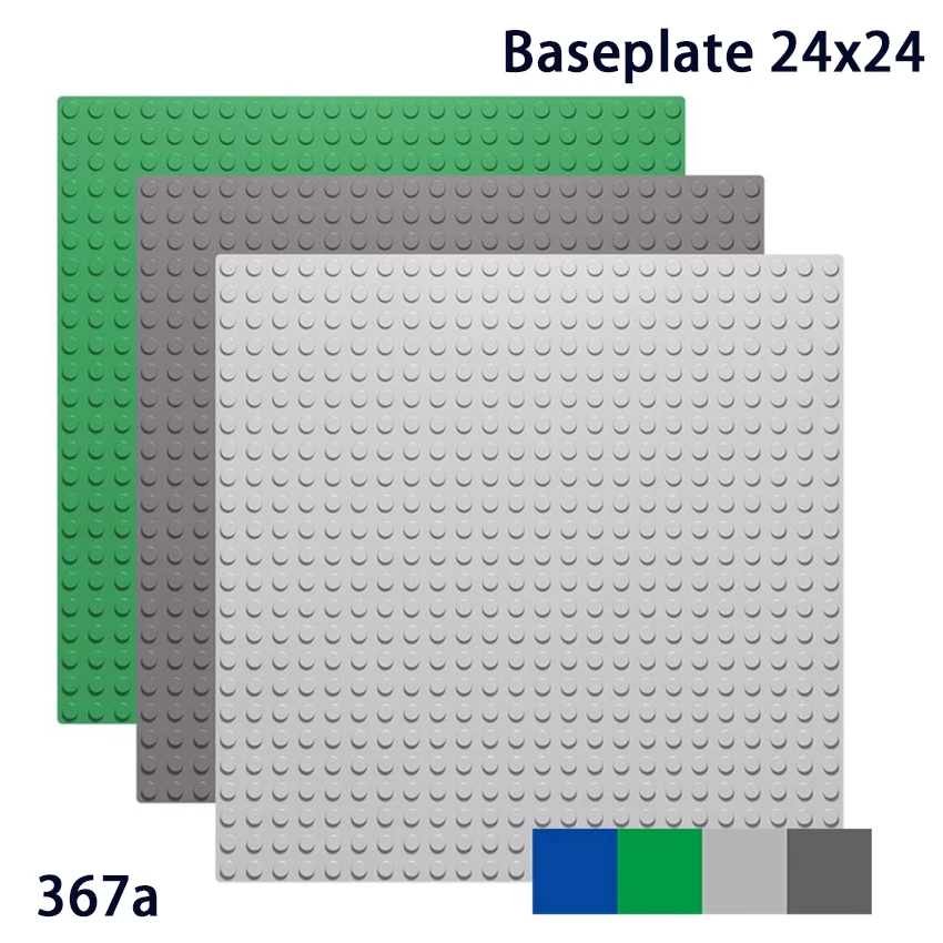 Blocos de Construção Bricks Baseplate para Crianças, Figuras DIY, Criativos, Compatíveis, Brand Toys, 367a, Pontos 24x24, 4 Pcs, 2 Pcs, 1Pc