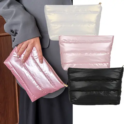 Neue Puffer-Einkaufstasche für Damen, gesteppte, bauschige Handtasche, leichte Daunen-Baumwolle, gepolsterte Umhängetasche, Daunenpolsterung, Umhängetasche