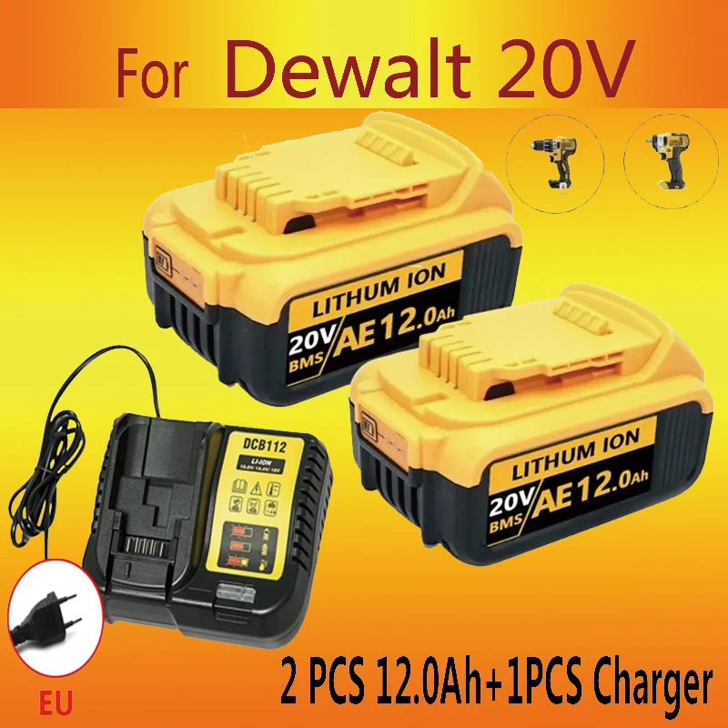 

AOAE 20V maximum 12.0Ah DCB200 replaces lithium-ion batteries, suitable for DeWalt DCB205 DCB201 power tool batteries