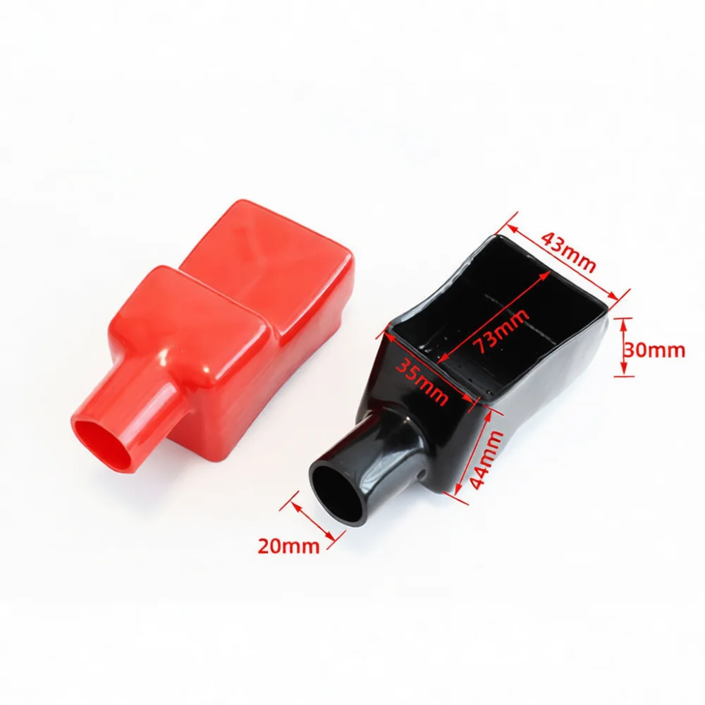Universal Car Battery Terminal Protection Cap PVC Insulated Shield Automotive Positive Negative Post Cover Electric Parts