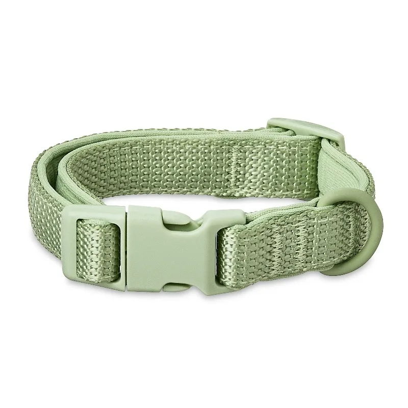 Adjustable Neoprene Cushioned Dog Collar Sage Green