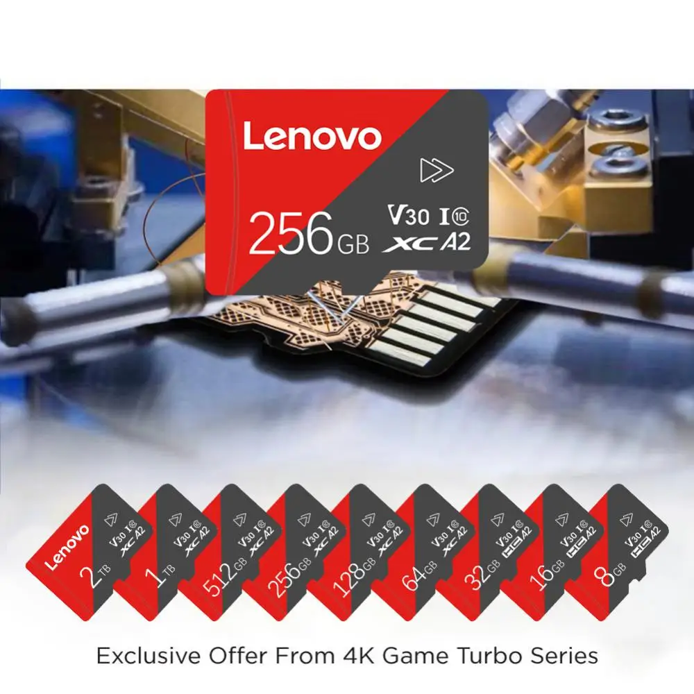 Lenovo Flash Geheugen Sd Kaarten 32Gb 64Gb 256Gb Micro Tf/Sd Kaart 1Tb Sd Geheugenkaart 128Gb Micro Tf Kaart Adapter Android Telefoon