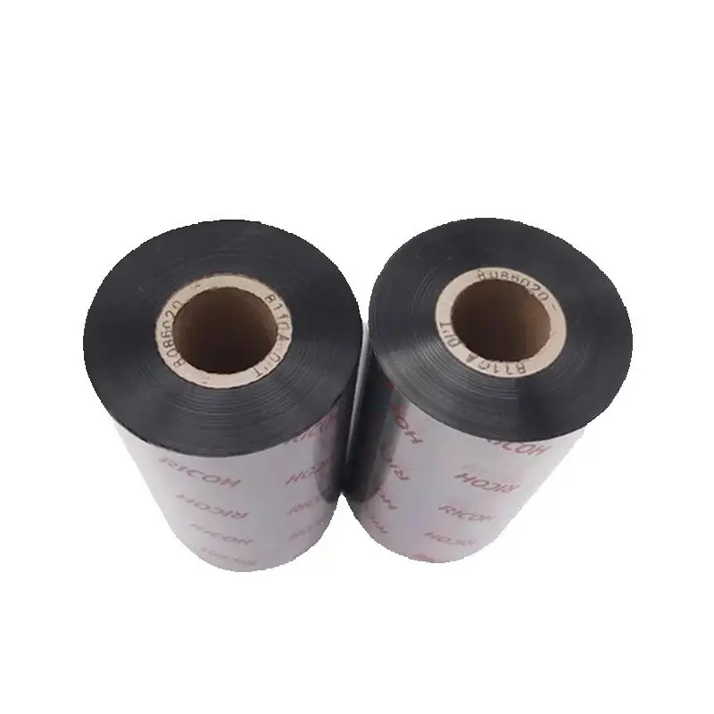 Original 110mm B110A Wax-Resin Thermal Transfer Ribbon For Rioch For Barcode Printers on Coated Paper/Label/Tag Printing