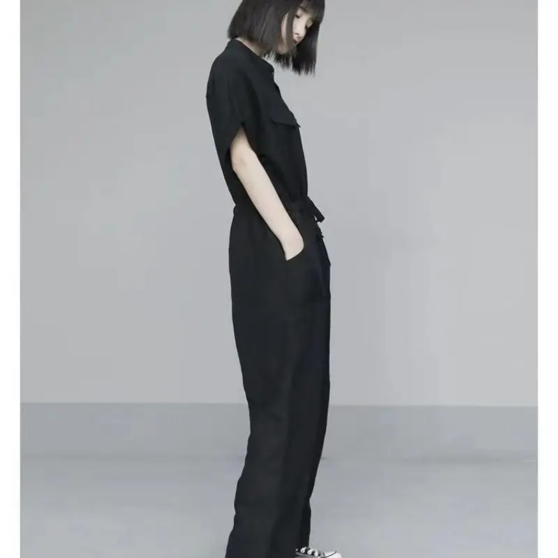 Summer New Women's Jumpsuit Loose Commuting High Waisted Workwear