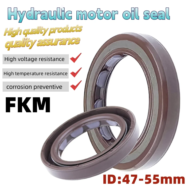

FKM/NBR ID:47-55mm Pressure Shaft Oil Seal O Ring & Gasket Kit Skeleton Sealing for Hydraulic Pump Tools Car Seal ISO 9001