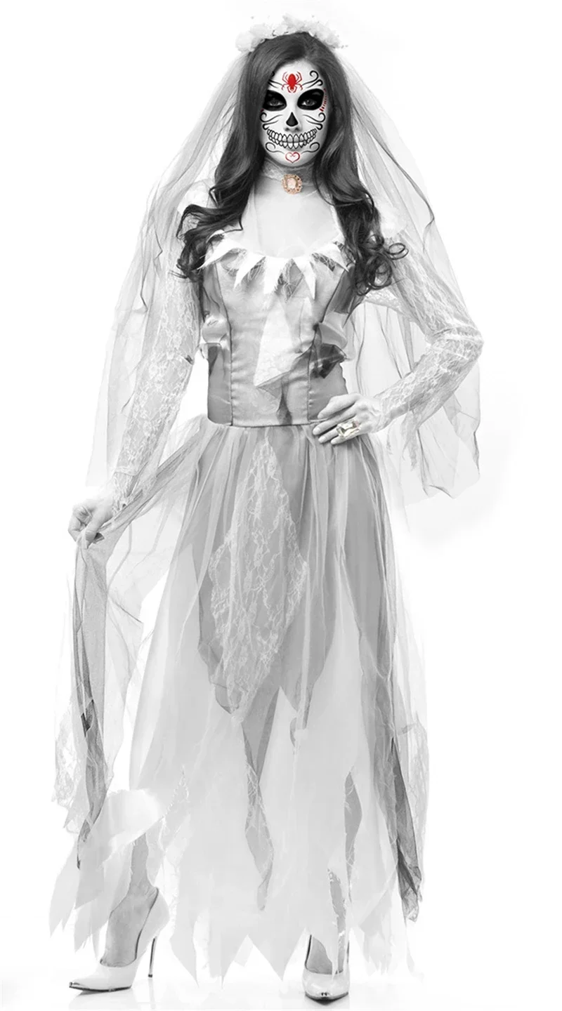 Halloween sexy bruxa vampiro trajes adultos mulheres rainha carnaval festa cosplay fantasia vestido fantasma noiva para mulher