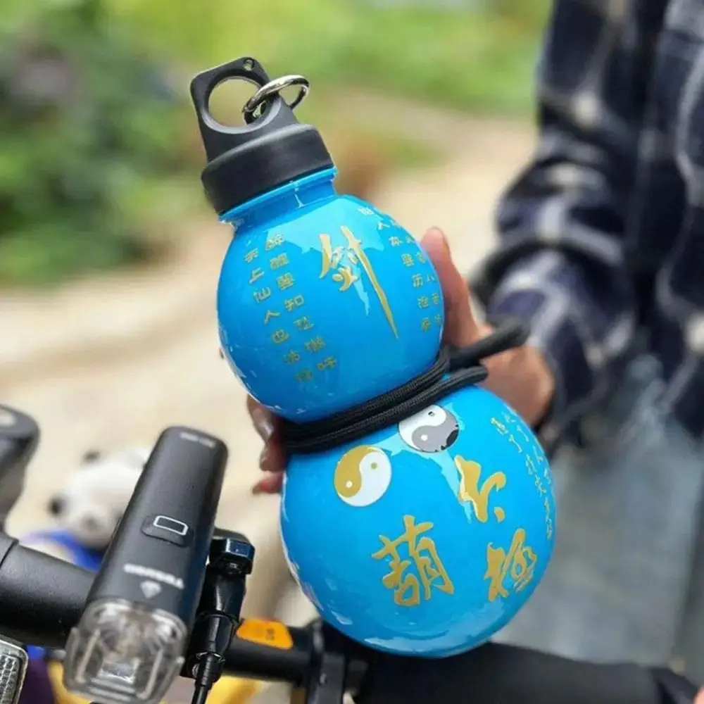 Creative Chinese Style Gourd Water Bottle Large Capacity 800ML Drink Bottle Sticker DIY Vintage Kettle Sport