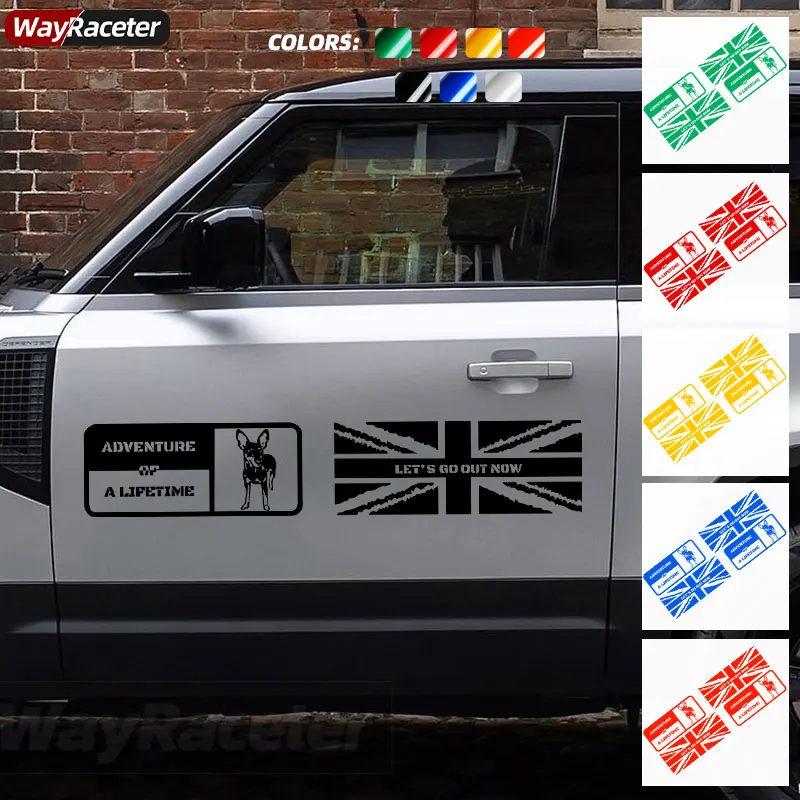 4 Pcs Car Door Side Sticker Adventure Edition Graphics Body Decal For Land Rover Defender 90 110 L663 Off Raod Accessories L316