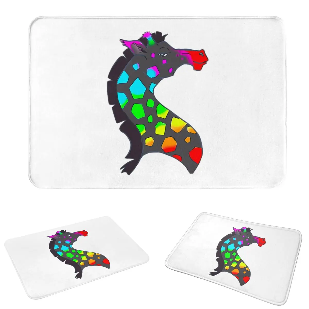 Rainbow Giraffe Anti-slip Doormat Floor Mat Water oil proof Carpet Rug for Kitchen Entrance Home Living room Footpad Mats