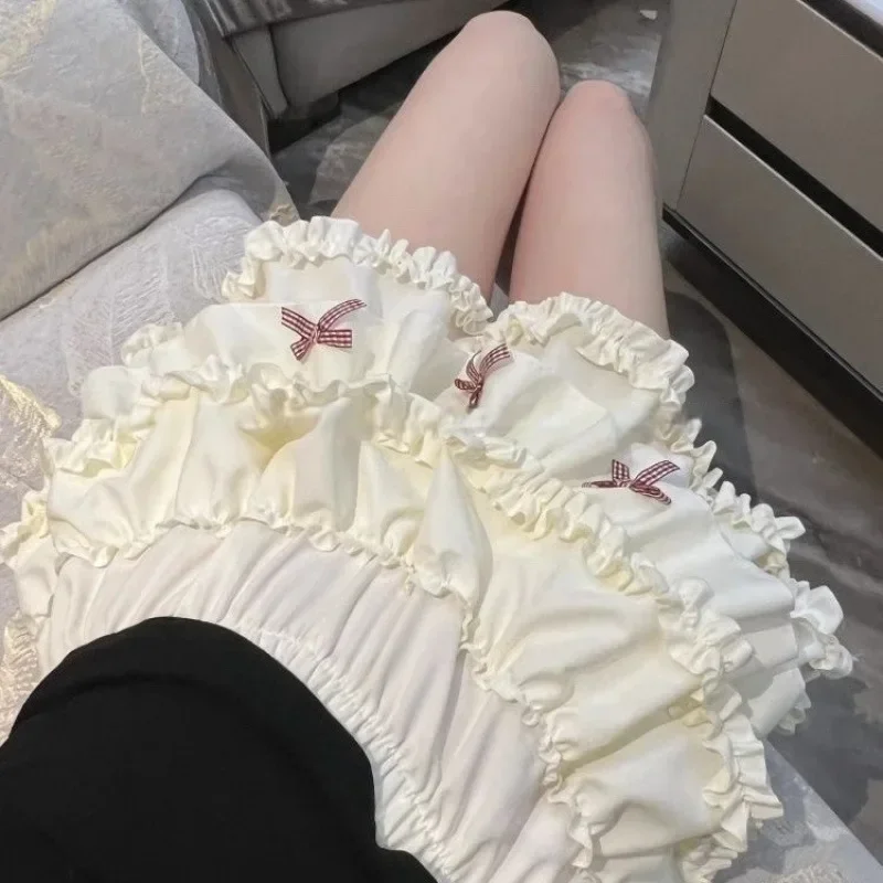 

Короткая пышная юбка Ballet Sweetie, мини-юбка с высокой талией и бантом для девочек, юбка средней длины из полиэфирного волокна для девочек-подростков