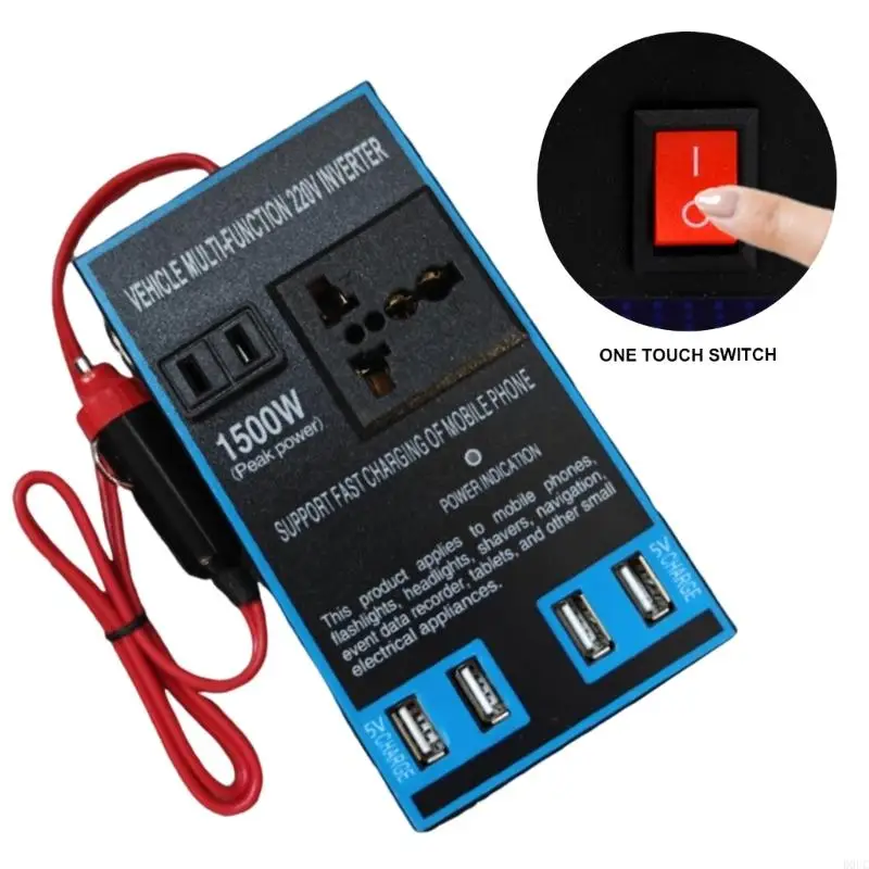 D0UC 1500W سيارة العاكس USB DC12V 24V إلى AC220V السيارات السلطة Inversor شحن سريع