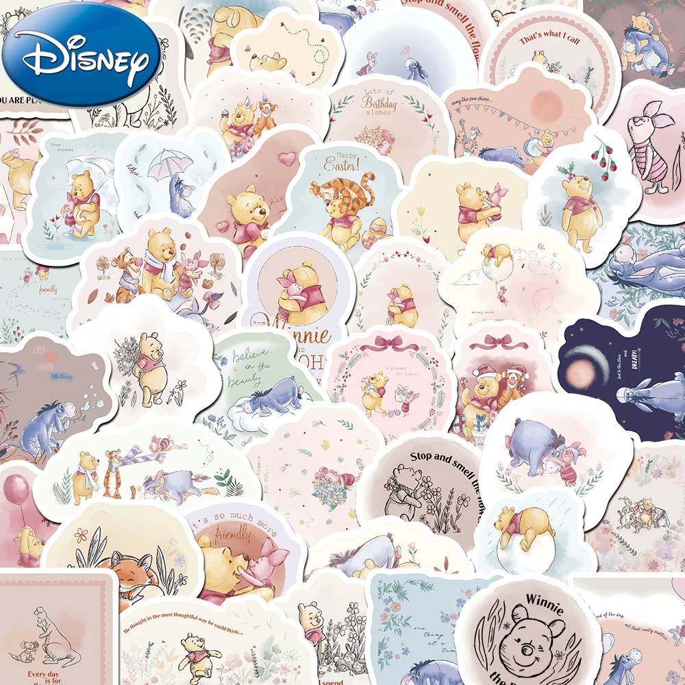 10/30/50pcs Disney Kawaii Winnie the Pooh Anime Stickers Cartoon Kid Decals Toy DIY Notebook Phone Car Fun Classic Sticker Packs