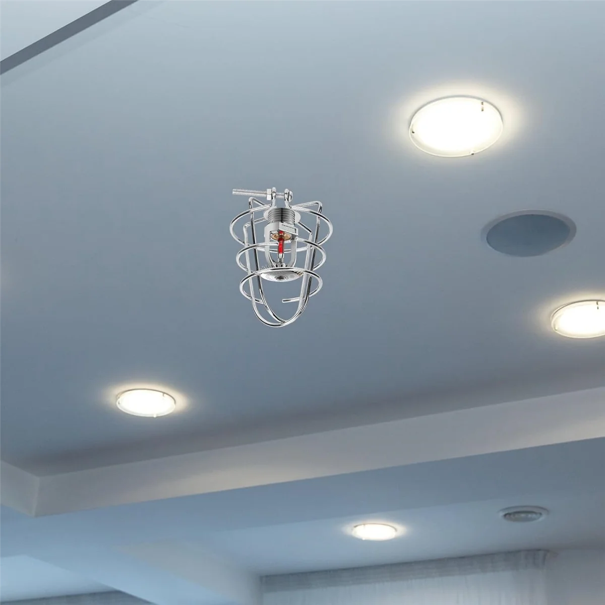 화재 스프링클러 헤드 가드 커버, 플러시 마운트 보호용 화재 헤드 케이지, 측면 벽 건식벽 펜던트 헤드 리세스드, 4 개