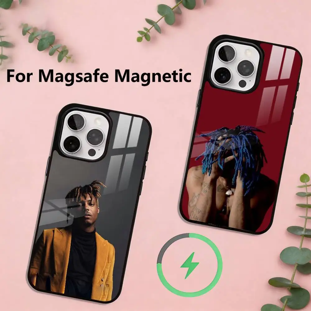 

L-Lil Uzi V-Vert Rapper Phone Case For iPhone17,16,15,14,13,12,11 Plus,Pro Magnetic For Magsafe Wireless Charging