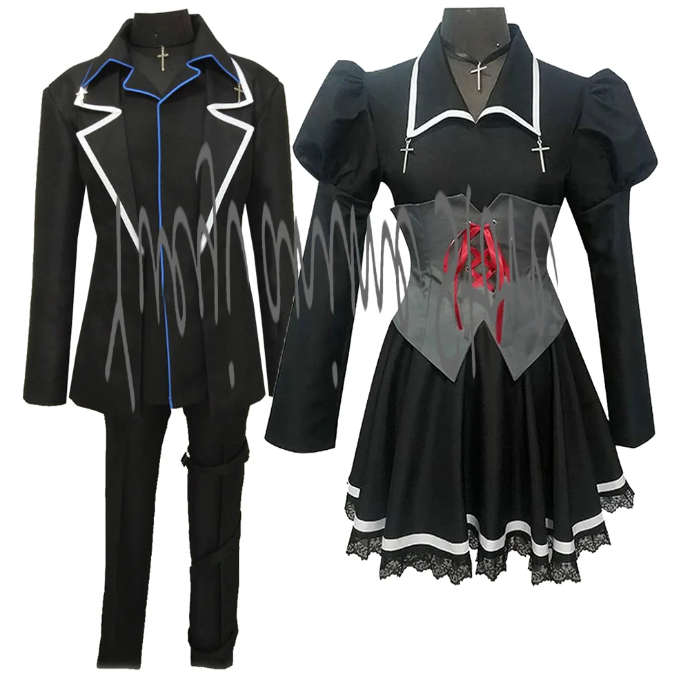 

customized-Unisex cos Tsukiyomi Ikuto Tsukiyomi Utau Cosplay Costume Black Outfit Halloween Christmas Cos