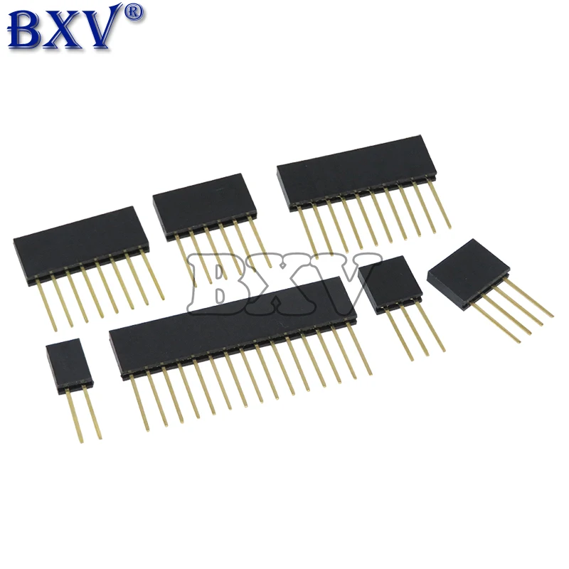 10PCS 2.54mm Single Row Female Long Pins 11mm Breakaway PCB Board Pin Header Socket Connector 2/3/4/6/8/10/15PIN For Arduino New