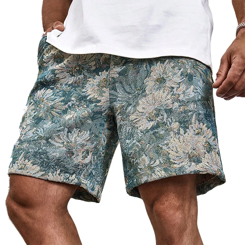

TRAF Quality Selection Men's Floral-Printed Beach Shorts Made of High-Quality Fabric Durable and Fashion with Functionality