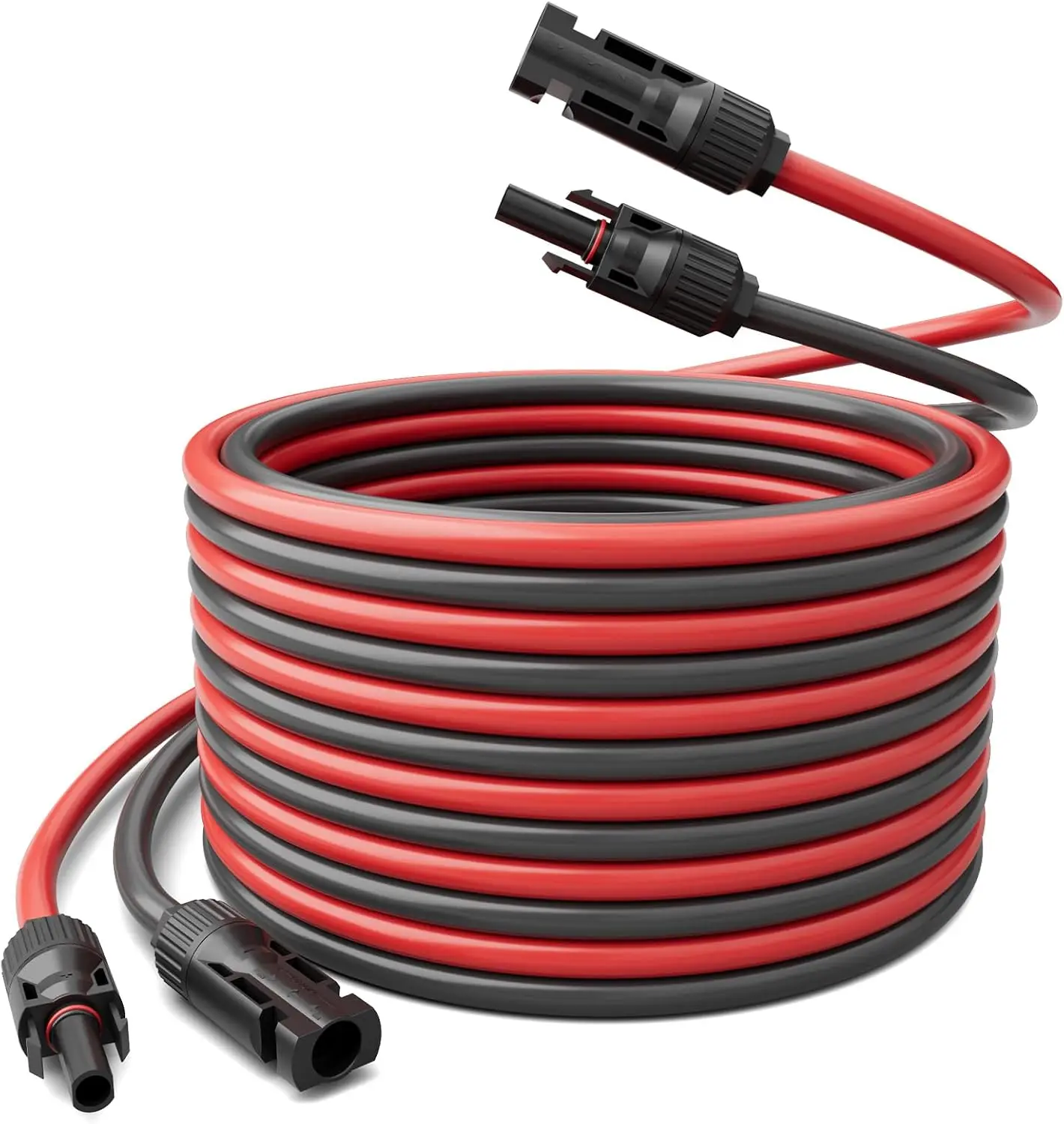 5M 10M Solarkabel 6 mm² Verlängerungskabel mit Solarsteckern für Photovoltaik-Systeme, wasserdichte Steckverbinder 10 AWG für den Anschluss von Solarmodulen