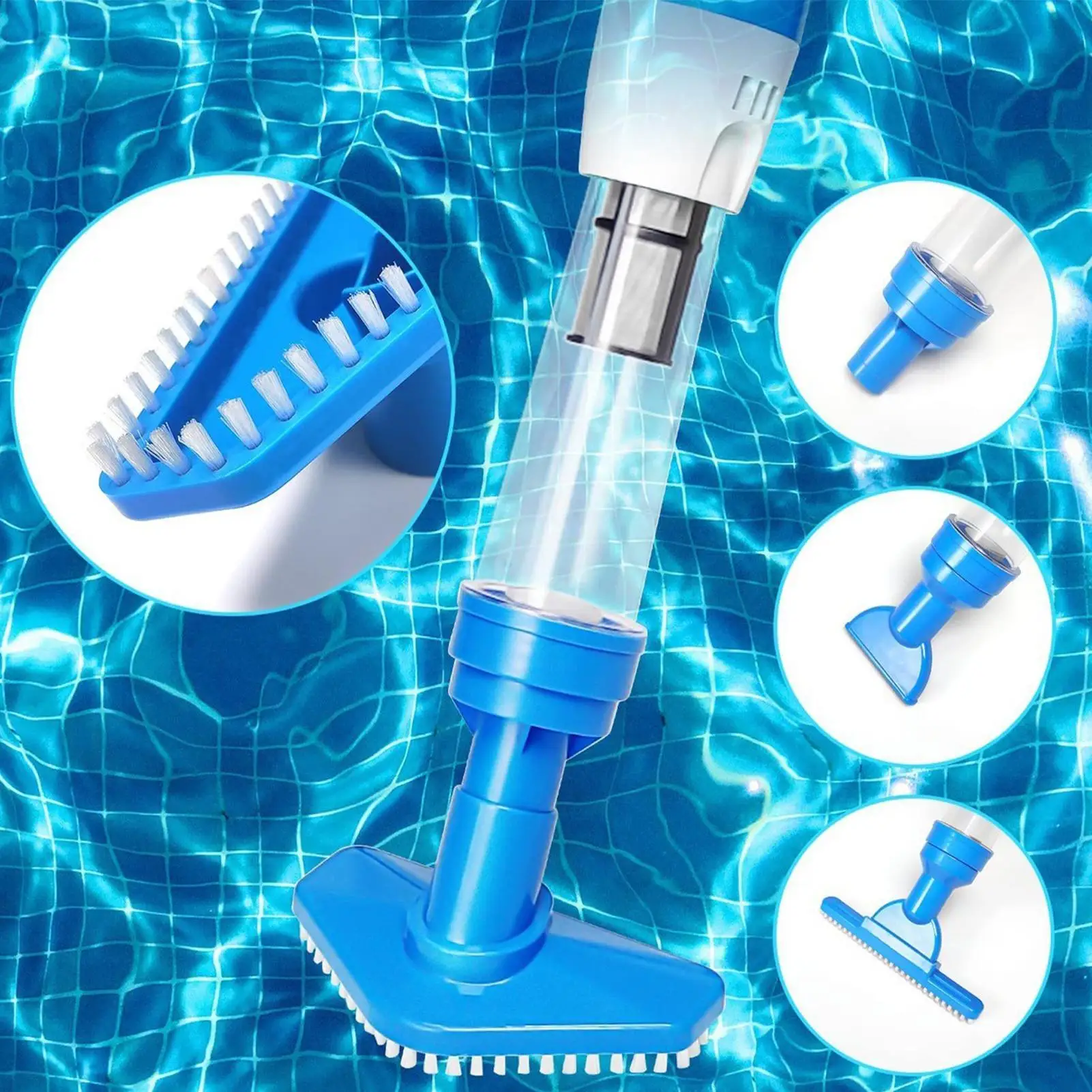 

Pool Cleaning Kit Powerful Motor Rechargeable Handheld Cordless Skimmer For Pool Filter Swimming Pool Cleaner Set Pool Vacuum