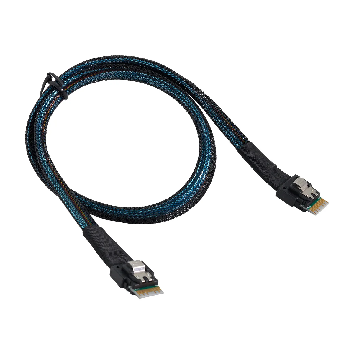 NGFF SFF-8654 Slim SAS to PCI-E Slimline SAS 4.0 SFF-8654 4i 38pin Host Target Cable 50cm