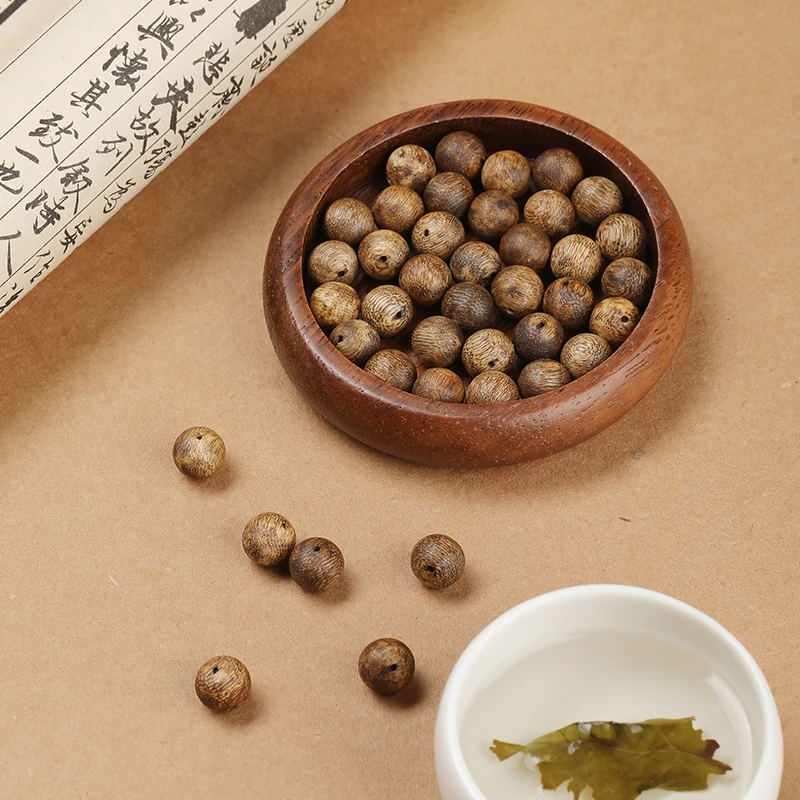 

1Pc Natural Agarwood Wood Bead Round Loose Spacer Wooden Bead 6 8 10 12 14mm for Jewelry Making DIY Bracelet Necklace Accessory