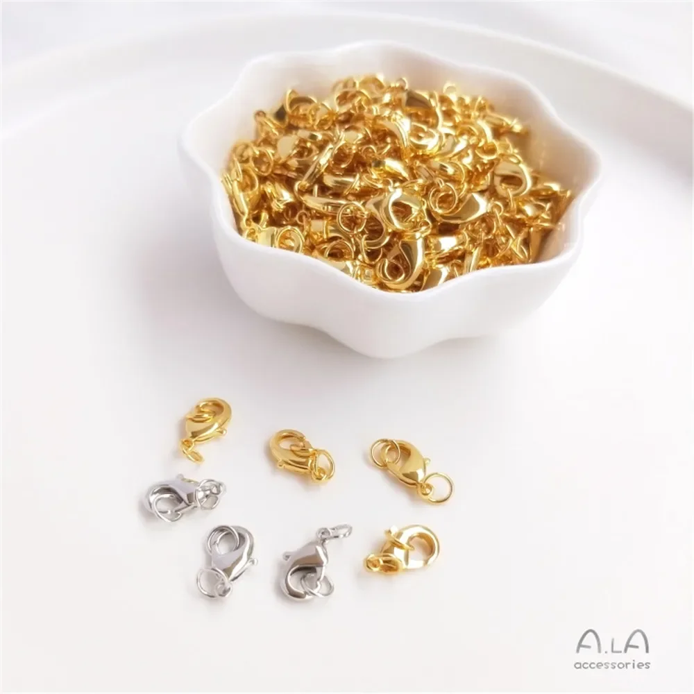 14K 18K Gold Plating Accessories Color lobster clasp, spring clasp, bracelet, necklace link, DIY handmade jewelry materials