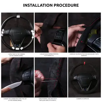 適用於BMW M Sport 1 系列 F20 M135i M140i M235i M240i X1 F21 F48 X2 F39 X3 F25 的絨面革/真皮汽車方向盤套 10 最佳銷售 m235i - №6