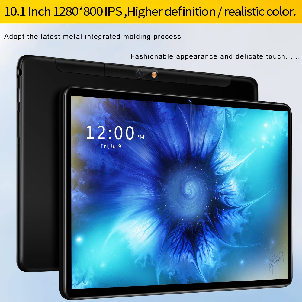 BDF S10-Tablette PC Android 11 de 10.1 Pouces, avec Internet 3G, Octa Core, 4 Go et 64 Go, Bluetooth, Wi-Fi