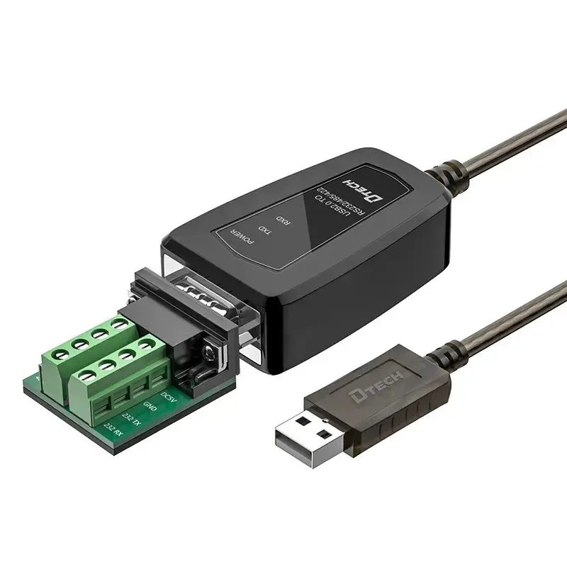 

DTECH 0.5m USB to RS-232/422/485 DB9 Male Serial Converter Cable for Cash Register Scanner