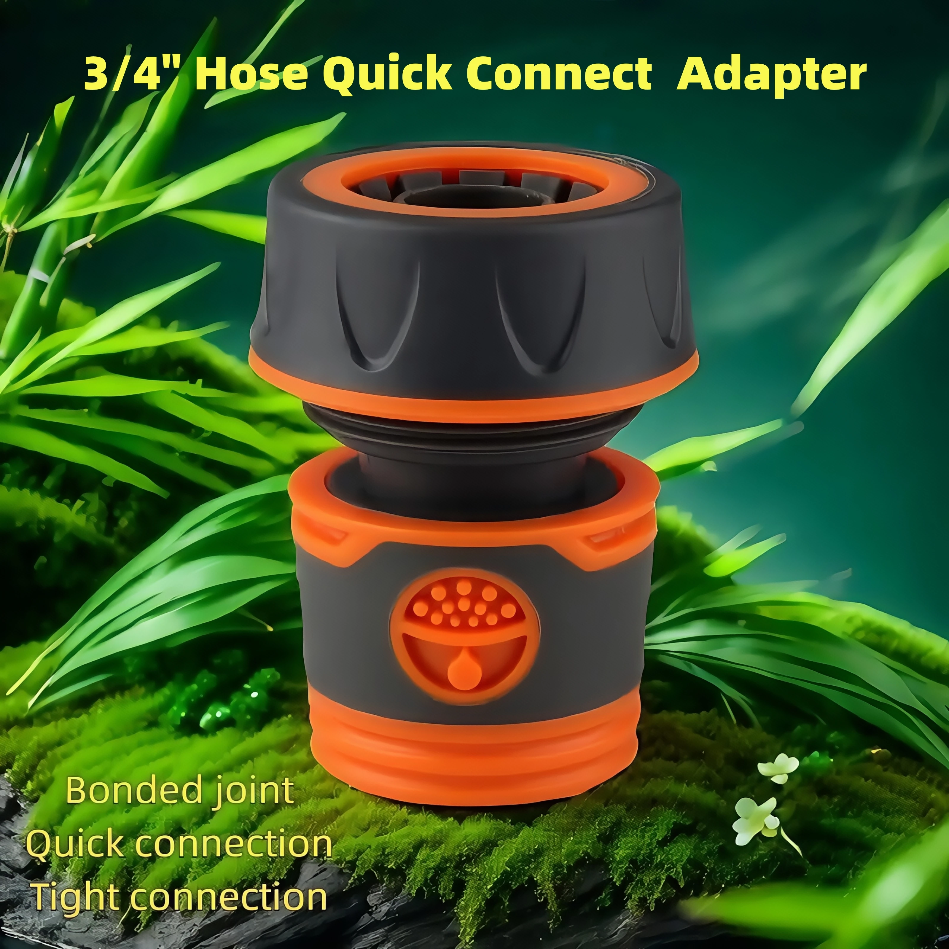 3-حزمة محول خرطوم توصيل سريع مقاس 3/4 بوصة - تركيب بلاستيك PVC لغسيل السيارات والعناية بالحديقة