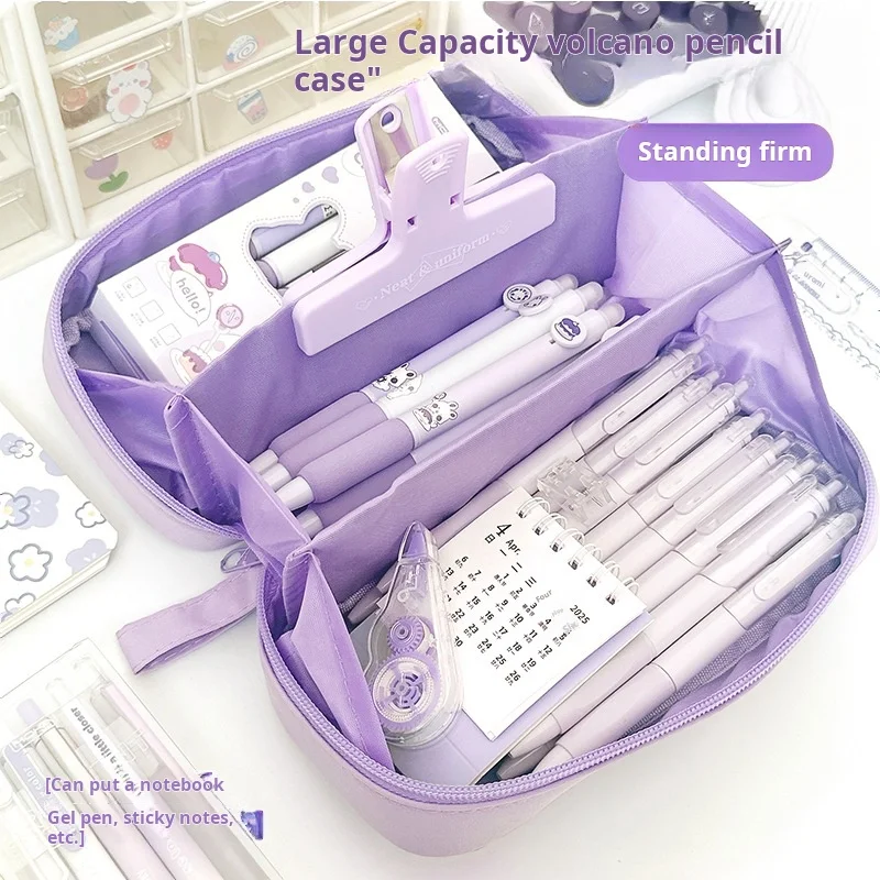 5-laags transparant etui met grote capaciteit Leuke elegante modieuze schoolbenodigdheden voor middelbare schooljongens Meisjes draagbaar