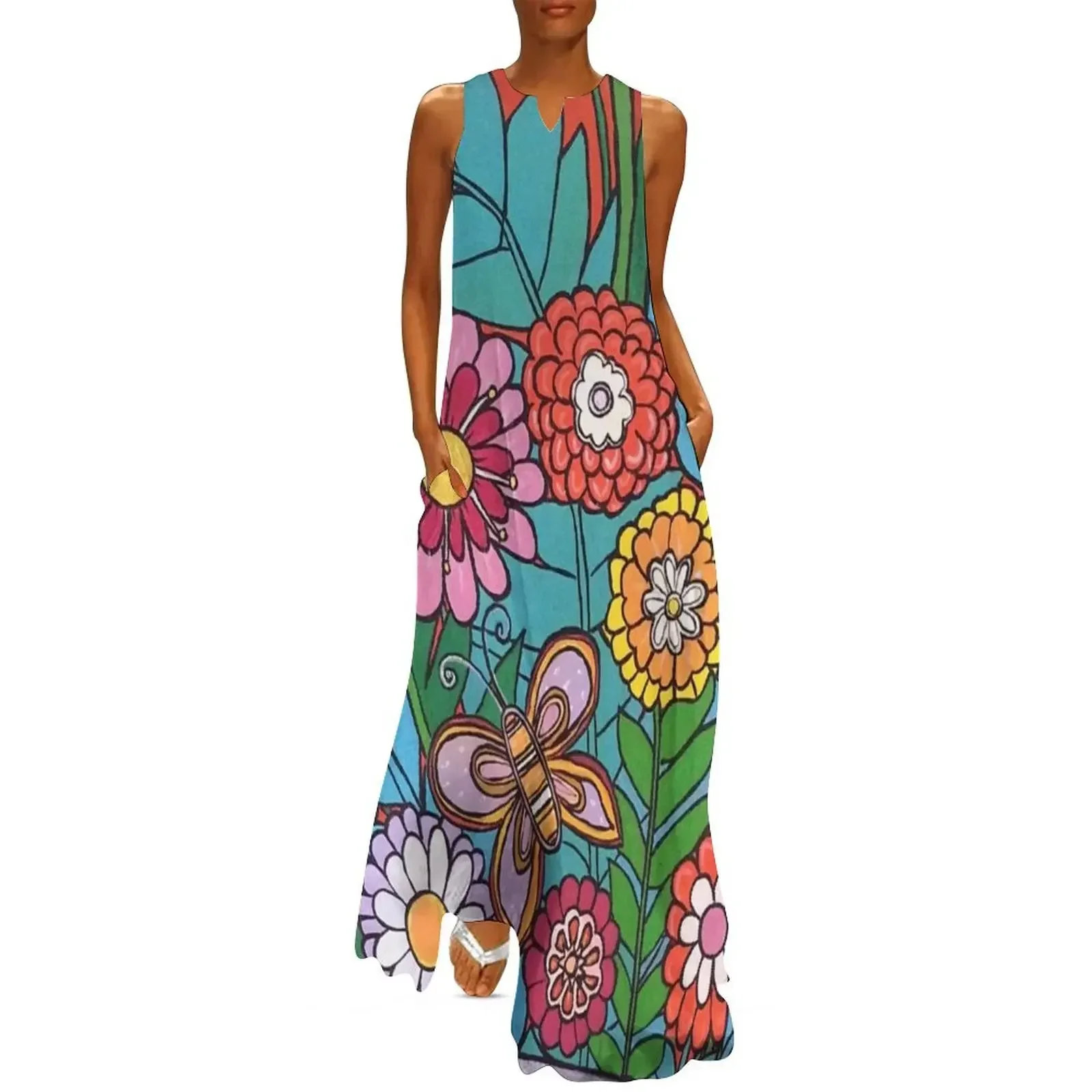 

Flowers and Butterflies by Stef Long Dress Bride dresses party dresses woman Woman fashion Dress